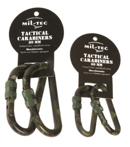 MIL-TEC taktikalised karabiinhaagid Woodland 60 mm