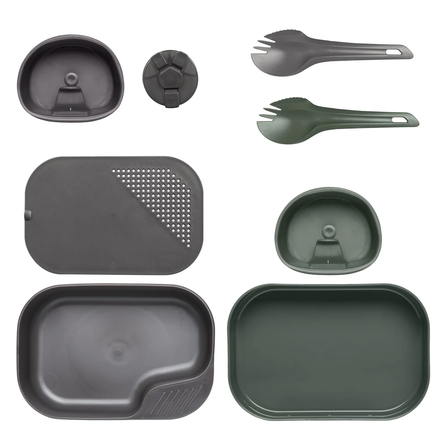 Camp-a-box® toidunõud 8-osa Oliv