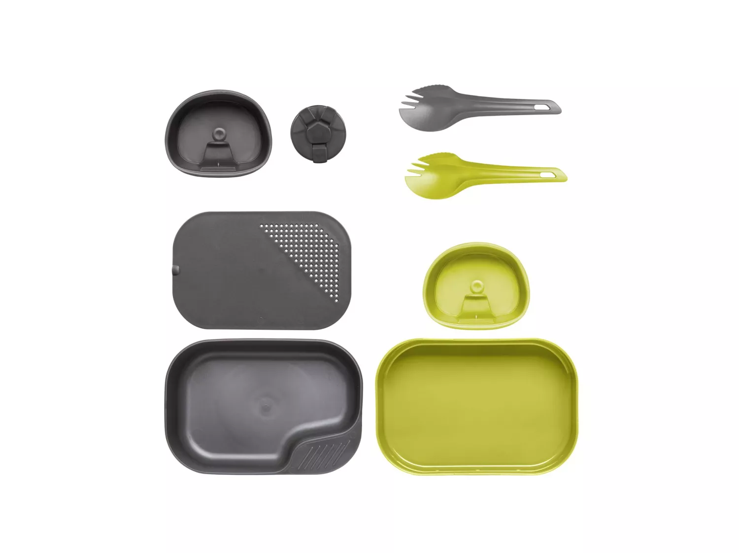 Camp-a-box® toidunõud 8-osa Lime