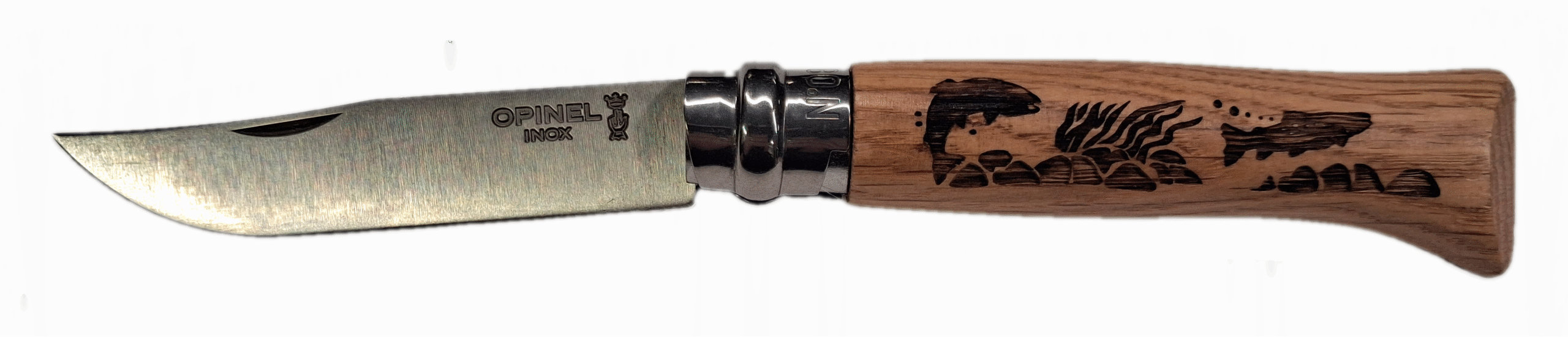 Opinel No.8 "Animalia Fish" kalamotiiviga