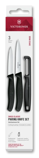 Victorinox kööginugade komplekt + koorija, must