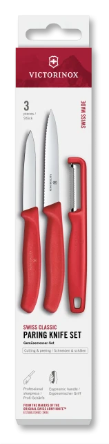 Victorinox kööginugade komplekt + koorija, punane