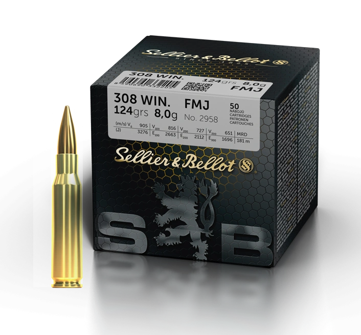 308 Win FMJ 8g S&B