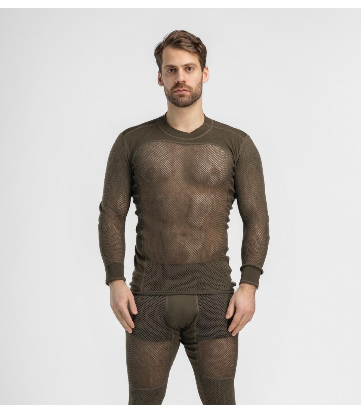 Aclima WOOLNET meriinovillaga meeste särk (oliiviroheline) - Image 4